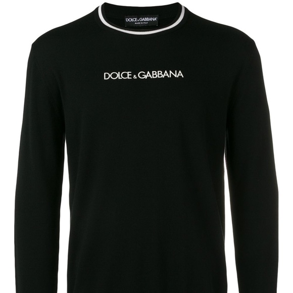DOLCE & GABBANA contrast logo jumper